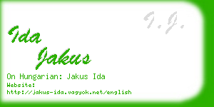 ida jakus business card